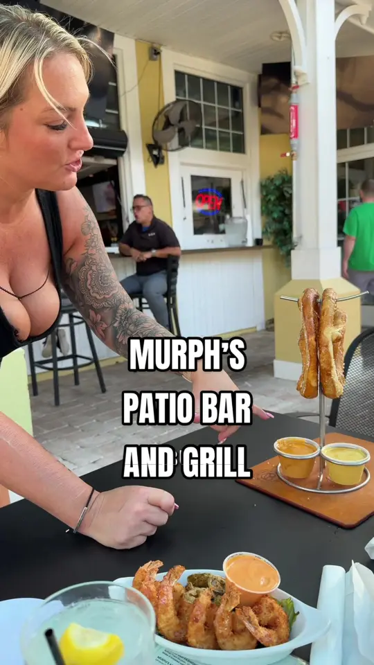Murph's Patio Bar & Grill in Deland showing drinks, apps, video by lifewithtayrizz on TikTok