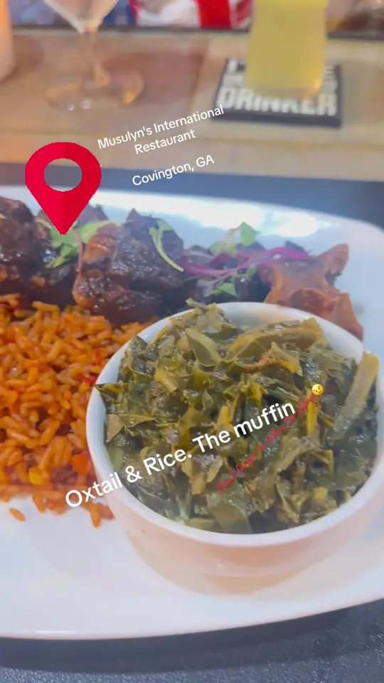 Musulyn's International Restaurant in Covington showing dinner date, food review, delicious food, video by latashaheflinesq on TikTok