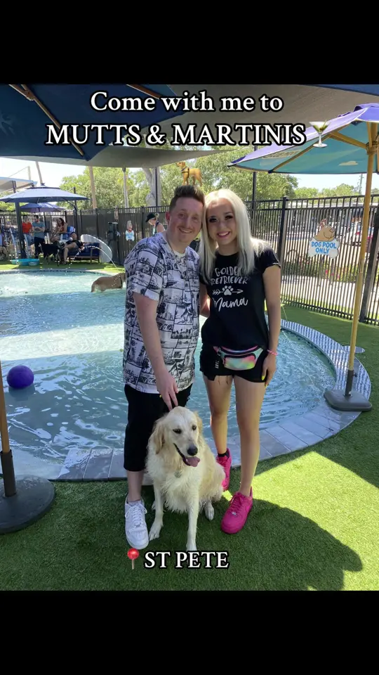 Mutts And Martinis in St. Petersburg showing review, visit, atmosphere, cocktails, food, dog park, video by victoria.brothers on TikTok