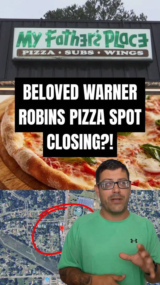 My Father's Place in Warner Robins showing pizza, restaurant visit, video by middlegascoop on TikTok