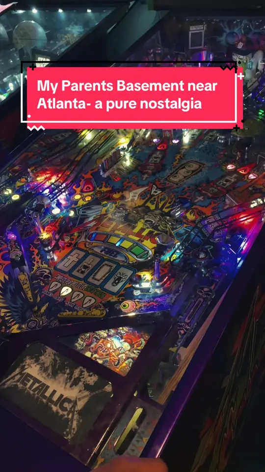 My Parents' Basement in Avondale Estates showing visit, atmosphere, comic book shop, bar, restaurant, nostalgia, video by atlantafoodies on TikTok
