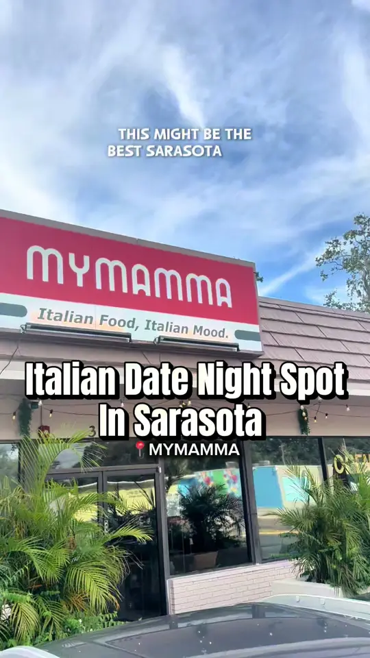 mymamma in Sarasota showing food, di parma focaccia, anelli di calamari, paccheri contadina, video by eatlocalflorida on TikTok