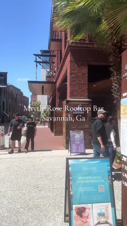 Myrtle & Rose Rooftop Bar in Savannah showing brunch, birthday celebration, video by keepitjassy247 on TikTok