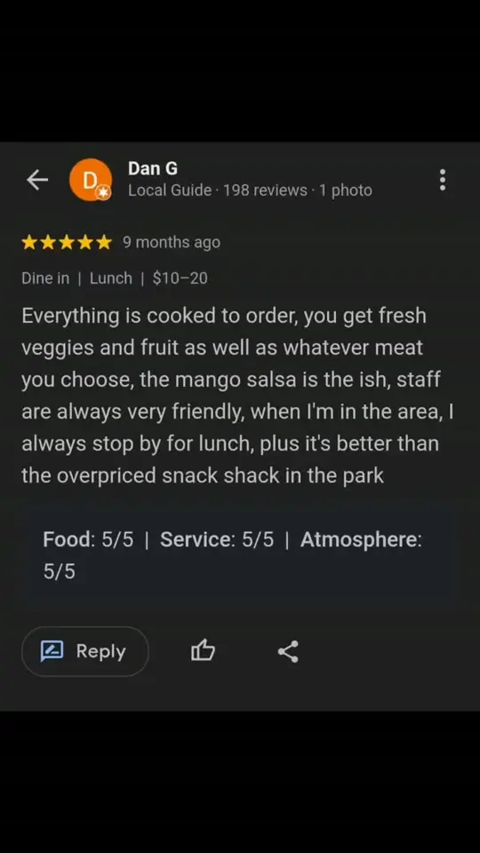 Nalu's Tropical Take Out in St. Augustine showing review, visit, video by Nalu's Tropical Takeout on Facebook