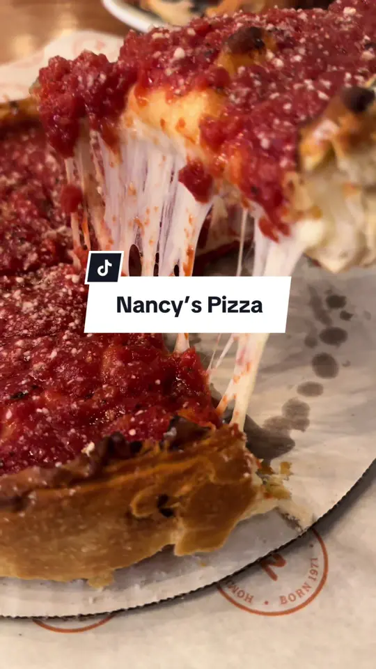 Nancy's Pizza Douglasville in Douglasville showing pizza, cheesy goodness, video by discoverdouglasville on TikTok