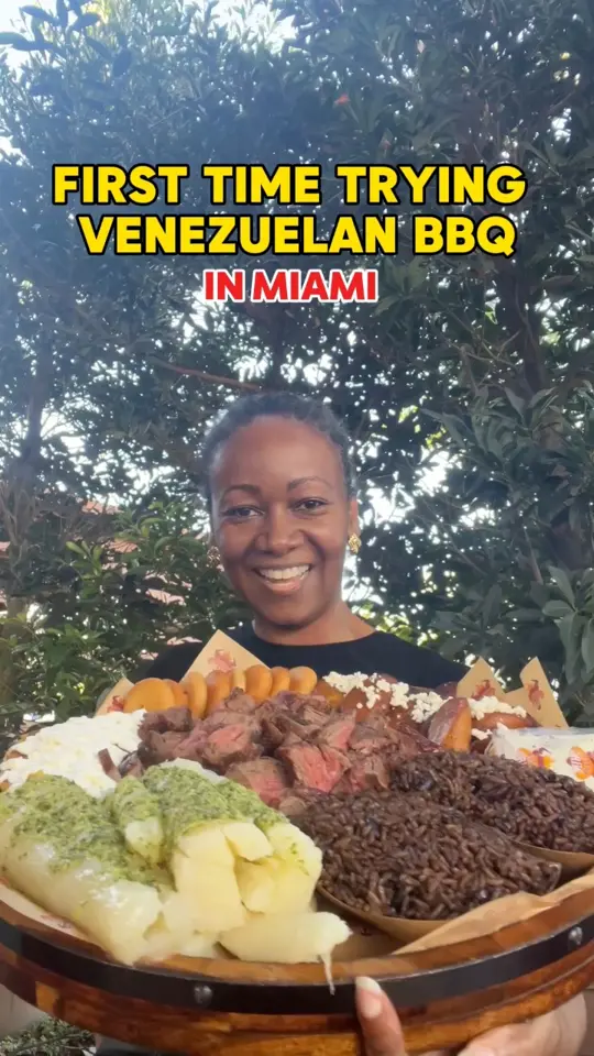 Nando Grill Campestre – Carne en Vara & Steakhouse in Miami showing food, carne en vara, cachapa, sides, family combo, atmosphere, video by Camille's Miami on Facebook
