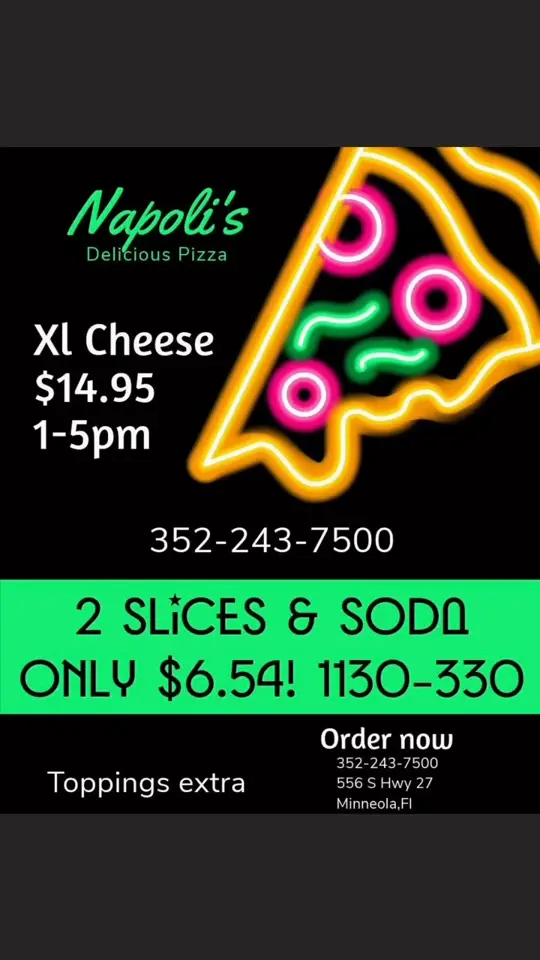  in Florida showing pizza, video by Napoli's Pizzeria on Facebook