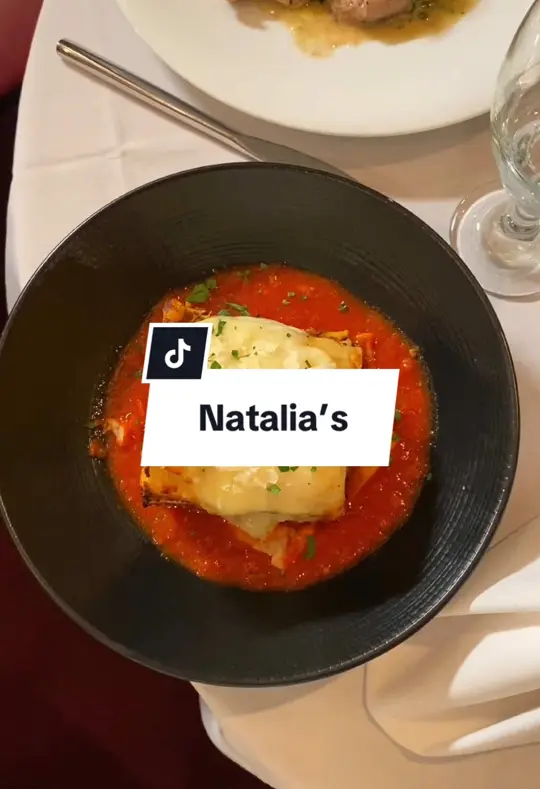 Natalia's in Macon showing restaurant, italian cuisine, veal scallopini, dover sole, butternut squash ravioli, seared scallops, video by visitmacon on TikTok