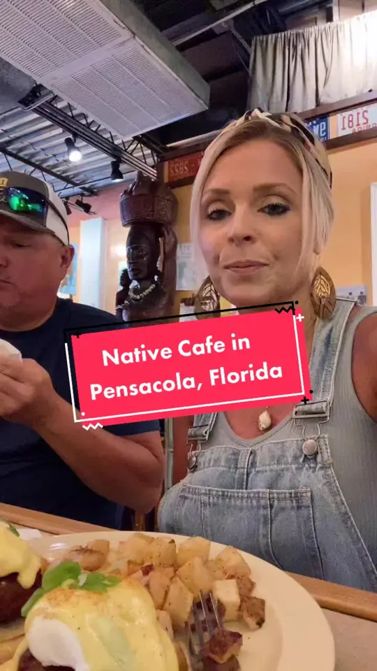 Native Cafe in Pensacola Beach showing brunch, food review, video by grammy_graham on TikTok