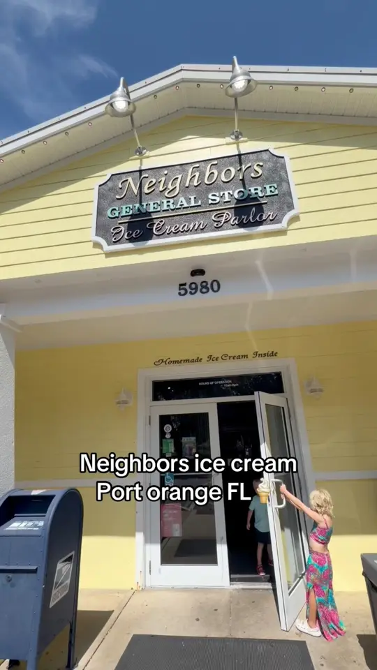 Neighbors Ice Cream Parlor in Port Orange showing ice cream, review, video by Danielle Odonnell on Facebook