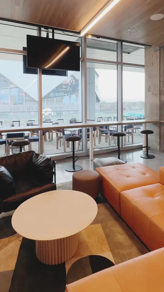 Nest on Four in Atlanta showing grand opening, craft drinks, elevated bar fare, sports atmosphere, video by Nest on Four on Facebook