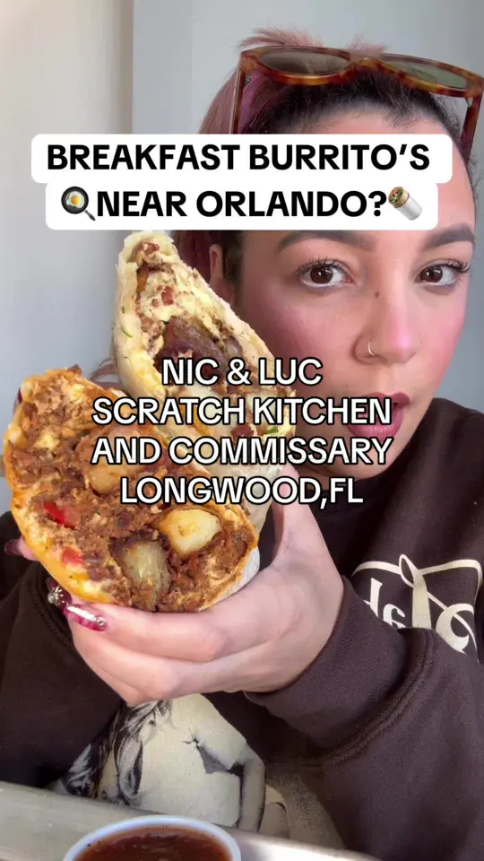  in Florida showing breakfast burritos, restaurant visit, review, video by beercutieandfoodie on TikTok