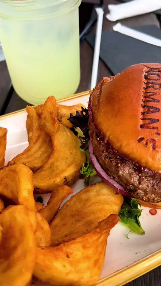 Nic & Norman's in Senoia showing review, burger, video by alltoobelle18 on TikTok