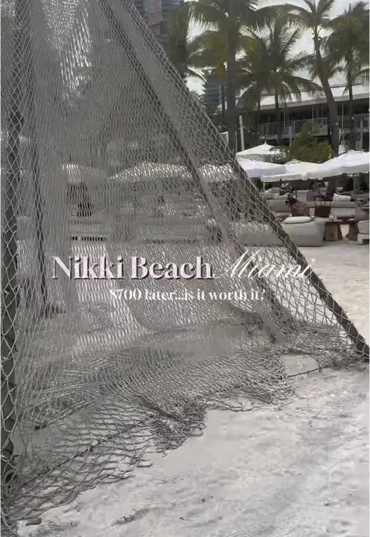 Nikki Beach in Miami showing review, visit, video by miasandrea_ on TikTok
