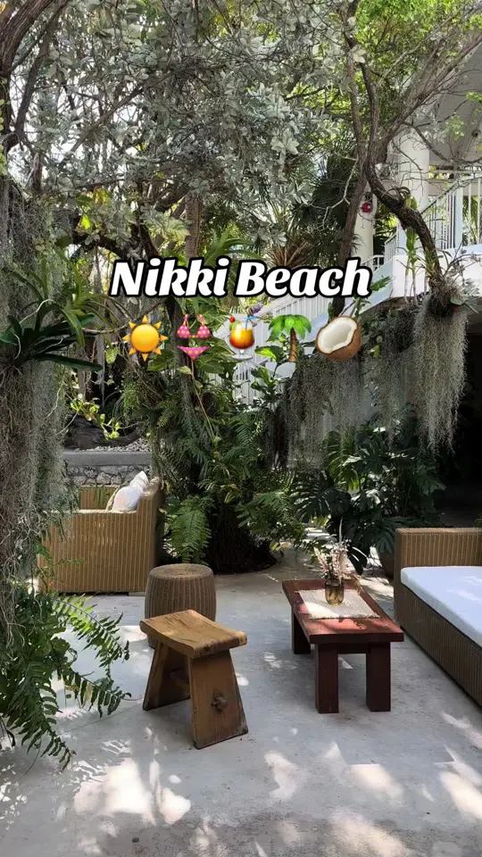 Nikki Beach in Miami showing visit, day bed rental, video by annarobbxo on TikTok