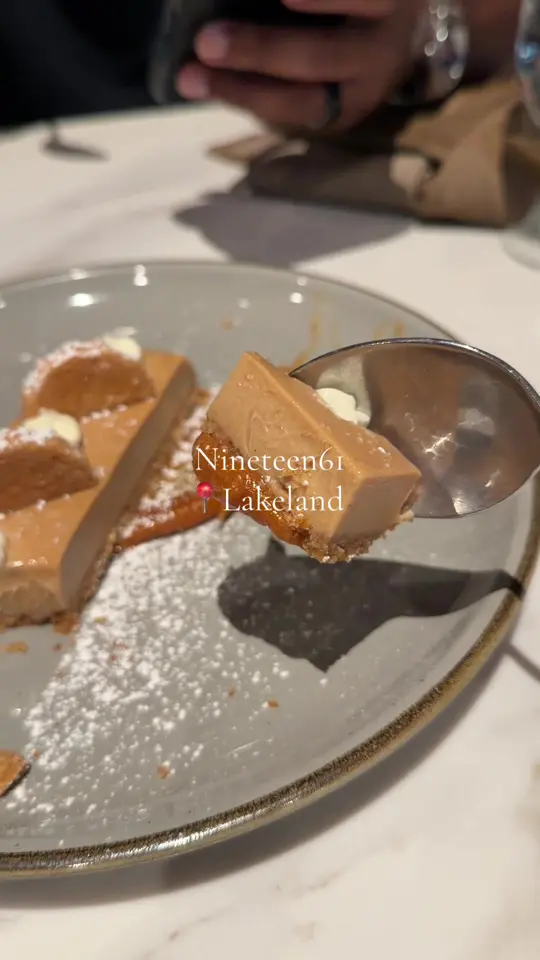 Nineteen61 in Lakeland showing review, guayaba cheesecake, video by bellaness21 on TikTok