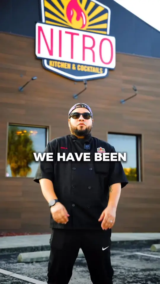 Nitro Kitchen & Cocktails in Merritt Island showing restaurant visit, anniversary celebration, video by Nitro Kitchen on Facebook