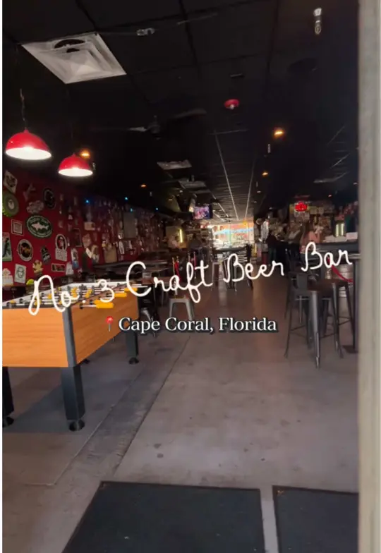 No.3 Craft Beer Bar in Cape Coral showing review, visit, pickle beer, video by courtney_swfl on TikTok
