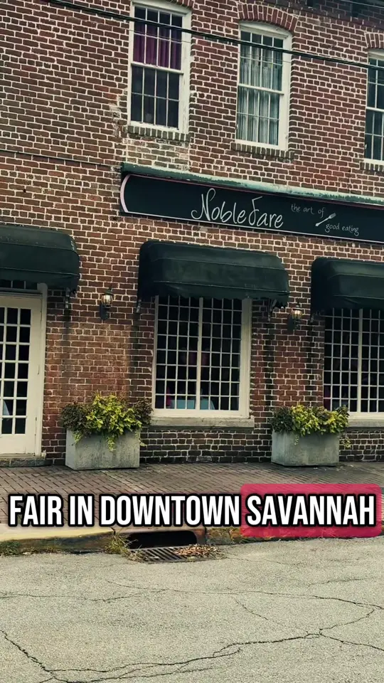 Noble Fare in Savannah showing review, wild mushroom bisque, diver scallops, vanilla bean crème brûlée, video by praisingandsaving on TikTok