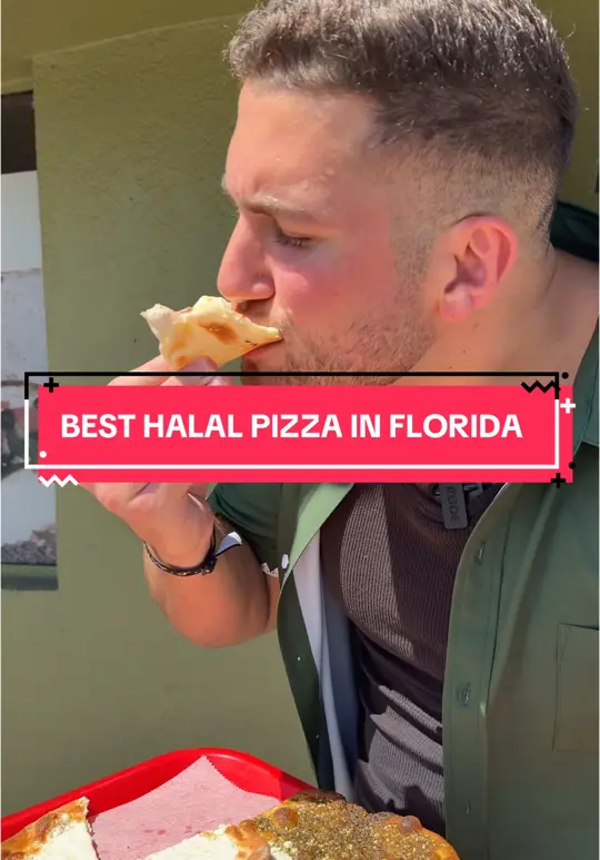 Noor Bakery & Deli in Fort Lauderdale showing pizza, halal pizza, video by mikeiseating on TikTok