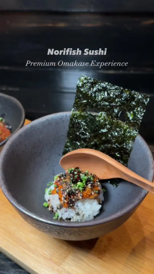 NoriFish Sandy Springs in Sandy Springs showing omakase, sushi, sashimi, japanese food, dining experience, video by grubswithgomes on TikTok