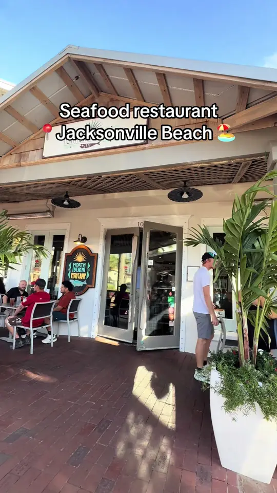North Beach Fish Camp in Neptune Beach showing review, atmosphere, visit, video by anajuliawilliams on TikTok