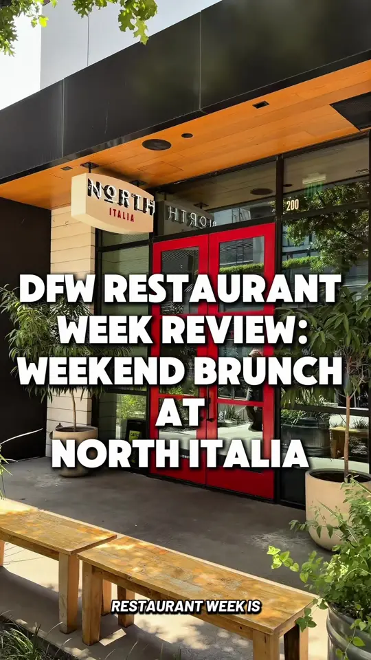 North Italia in Miami showing review, visit, food, weekend brunch special, video by jordonlovesfood on TikTok