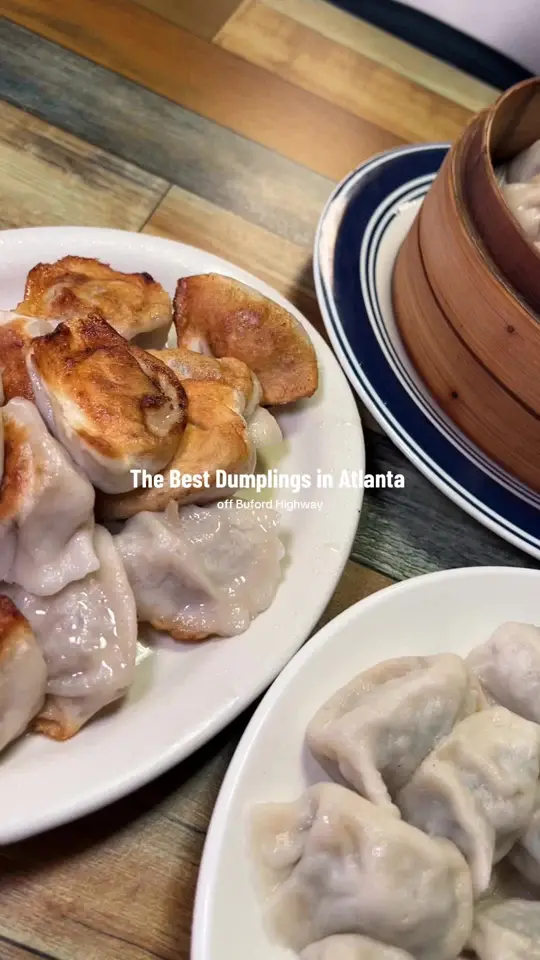 Northern China Eatery in Doraville showing food review, soup dumplings, potstickers, steamed dumplings, video by madoleapproved on TikTok