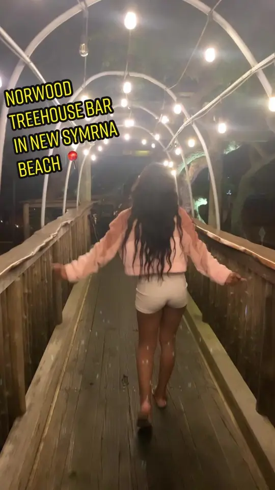 Norwood's Restaurant & Treehouse Bar in New Smyrna Beach showing date night, nightlife, video by asv.aa on TikTok