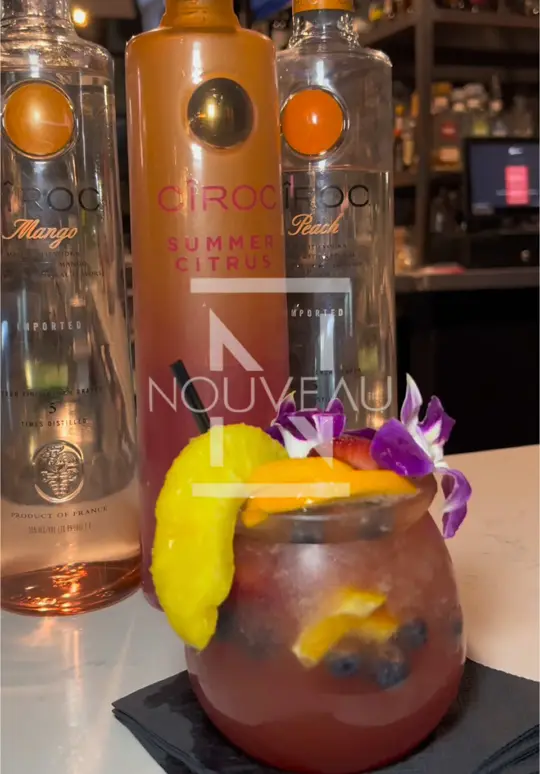 Nouveau Bar & Grill – Jonesboro in Jonesboro showing cocktail, 3-flavor ciroc handcrafted cocktail, video by nouveaubar on TikTok