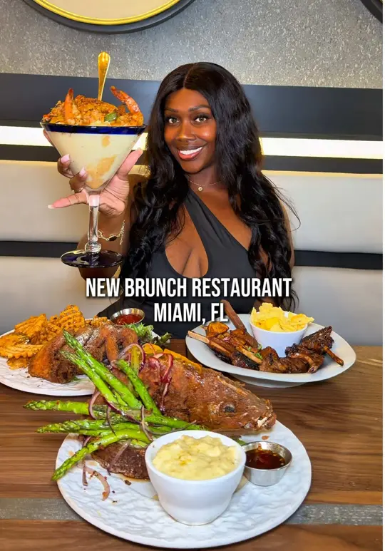Nouveau Miami in Miami showing restaurant, brunch, venue opening, atmosphere, video by theashsarai on TikTok