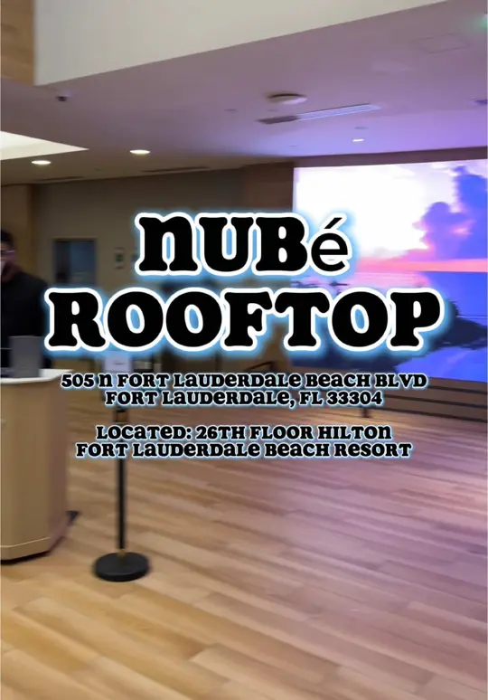 Nubé Rooftop in Fort Lauderdale showing review, atmosphere, drinks, video by sk8natethefoodie on TikTok