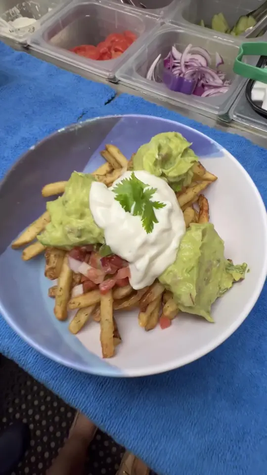  in Florida showing food, loaded fries, video by foodyfetish on TikTok
