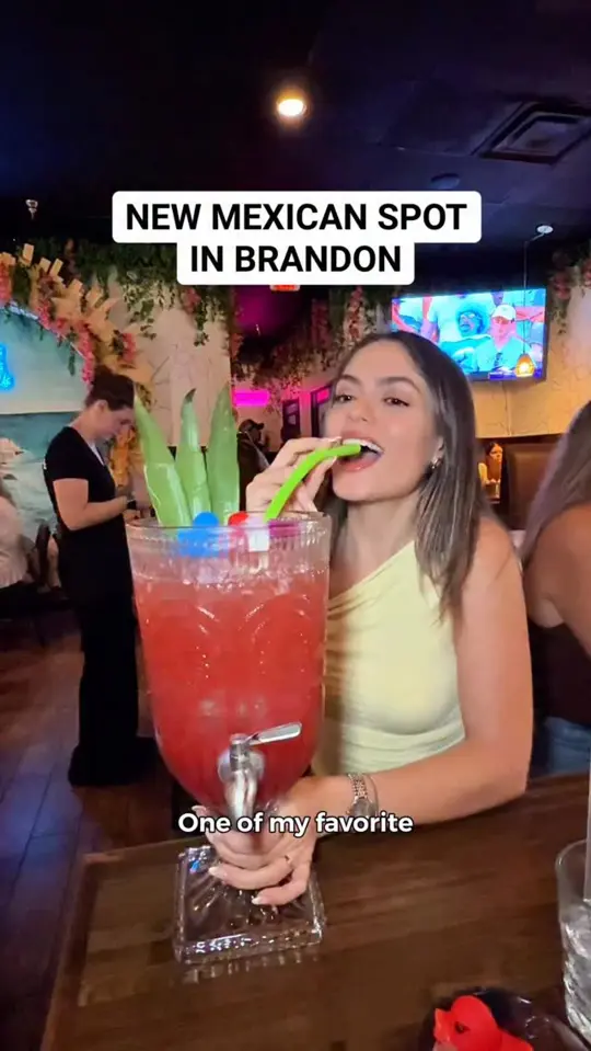 Nueva Cantina in St. Petersburg showing mexican food, birria tacos, fajitas, margaritas, restaurant visit, video by Food By Tiana on Facebook