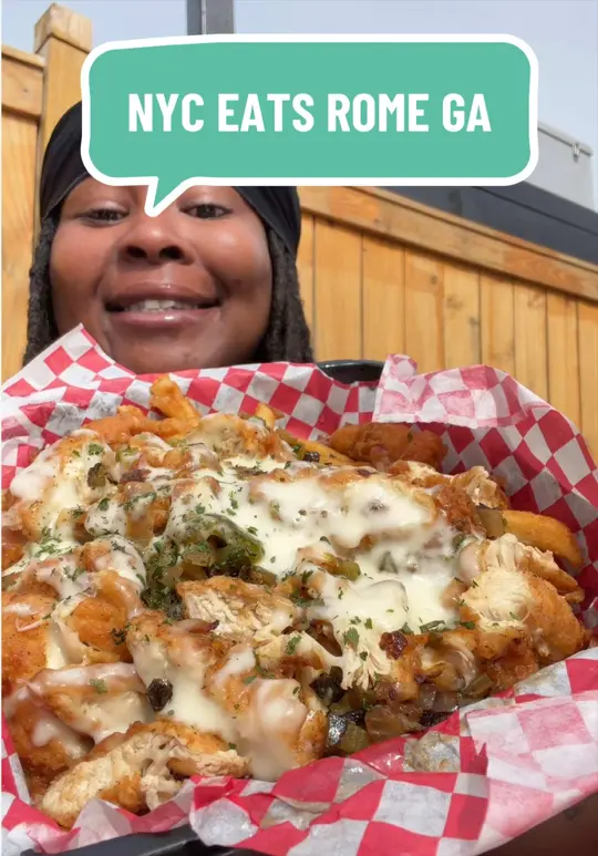 NYC Eats in Rome showing halal food, restaurant visit, video by tiambrya on TikTok