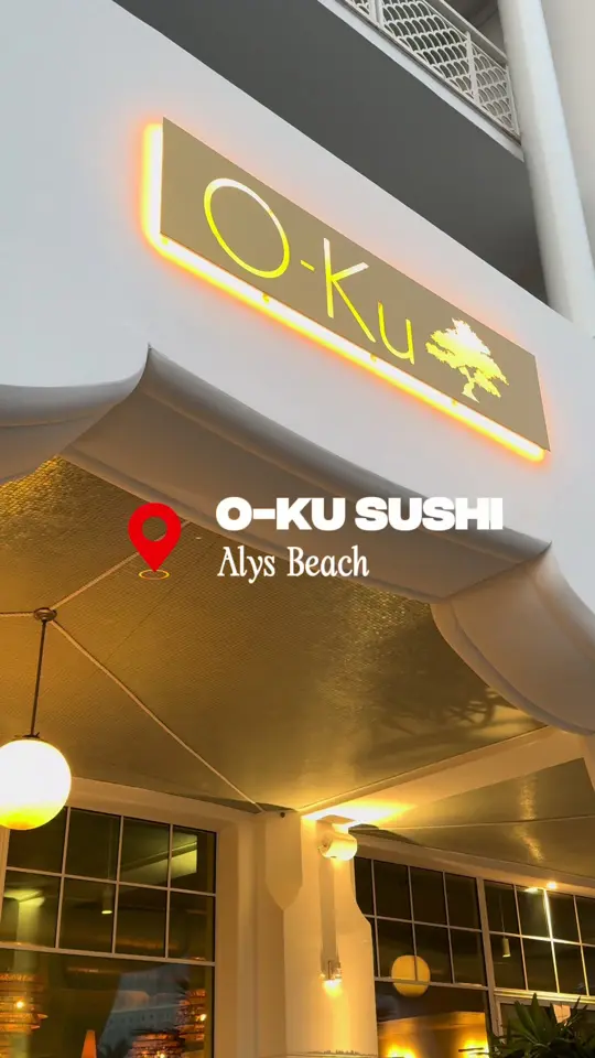 O-Ku in Alys Beach showing review, visit, ube ice cream, video by itsfabulyss on TikTok