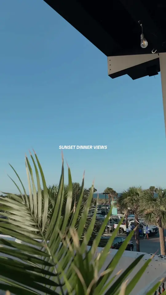 O-Ku in Jacksonville Beach showing cocktail, rooftop restaurant, sunset views, beach views, video by emily_amber12 on TikTok