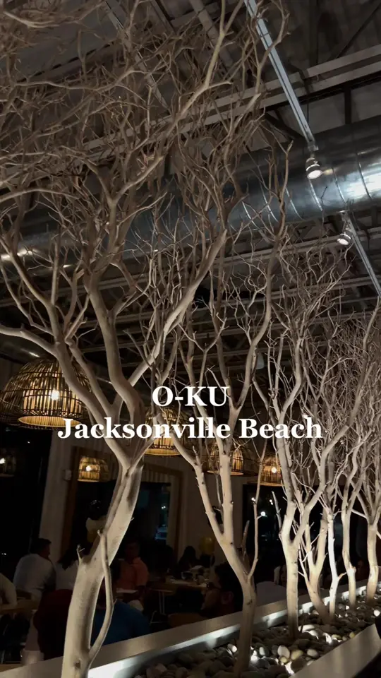 O-Ku in Jacksonville Beach showing dinner, tapas, sushi, sashimi, video by grubgod_ on TikTok