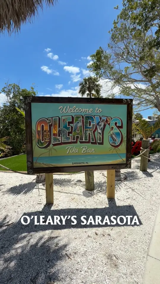 O'Leary's Tiki Bar & Grill in Sarasota showing review, visit, atmosphere, view, video by Samantha Cantrell on Facebook