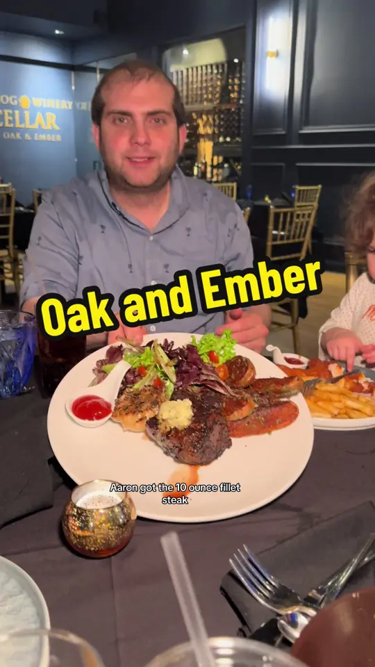 Oak And Ember Steakhouse in Port St. Lucie showing review, visit, video by miriamezagui on TikTok