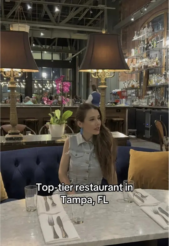 Oak & Ola in Tampa showing cocktail, chef-named cocktail, food, roasted pepper & eggplant zacusca, food, charred brussels sprouts, food, fire-roasted spanish octopus, food,, video by kendalconrad on TikTok