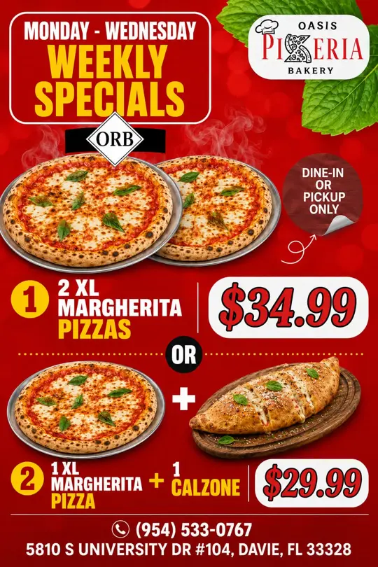  in Florida showing restaurant, pizzeria, bakery, video by Oasis pizzeria & bakery on Facebook