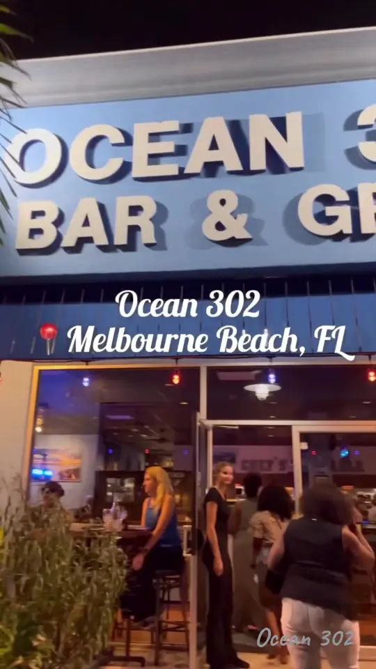Ocean 302 Bar And Grill in Melbourne Beach showing review, visit, video by kweenie_4 on TikTok
