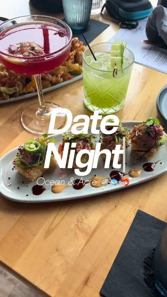 Ocean & Acre in Alpharetta showing review, visit, atmosphere, live music, drinks, video by valeriafune on TikTok