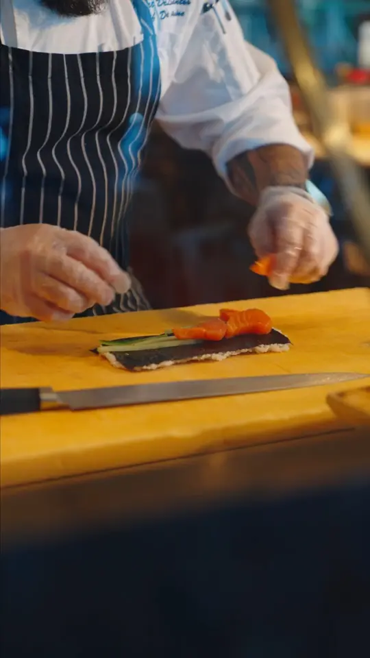 Ocean Hai in Clearwater Beach showing omakase tasting menu, sake, video by Wyndham Grand Clearwater Beach on Facebook