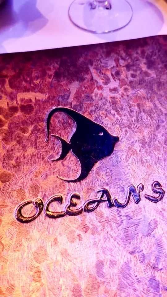 Oceans Bar & Grill in Panama City Beach showing restaurant visit, seafood, bouillabaisse, paella, lobster, mashed potatoes with corn, video by thepalmspringsguys on TikTok
