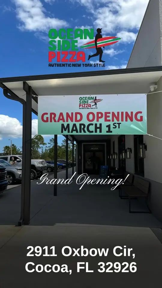  in Florida showing grand opening, live band, video by Oceanside Pizza on Facebook