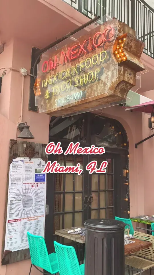 Oh Mexico Lincoln Road in Miami Beach showing restaurant review, mexican food, tacos, video by astoldbybrandy on TikTok