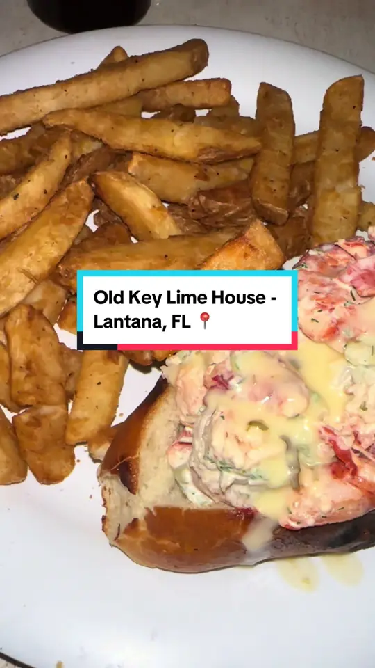 Old Key Lime House in Lantana showing food, service, atmosphere, video by de_lishus on TikTok