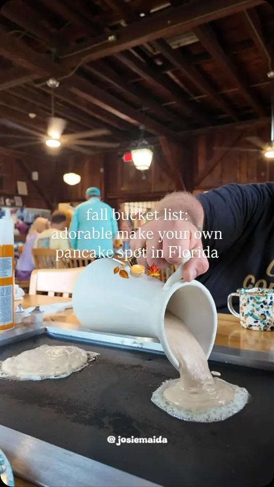Old Sugar Mill Pancake House in De Leon Springs showing visit, pancake house, historic building, fall day trip, video by Josie Maida on Facebook